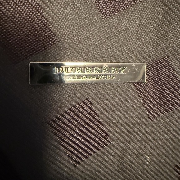 Burberry Fragrances Large Black Gray Checkered Duffle Overnight Weekend Bag Tote - Picture 3 of 13